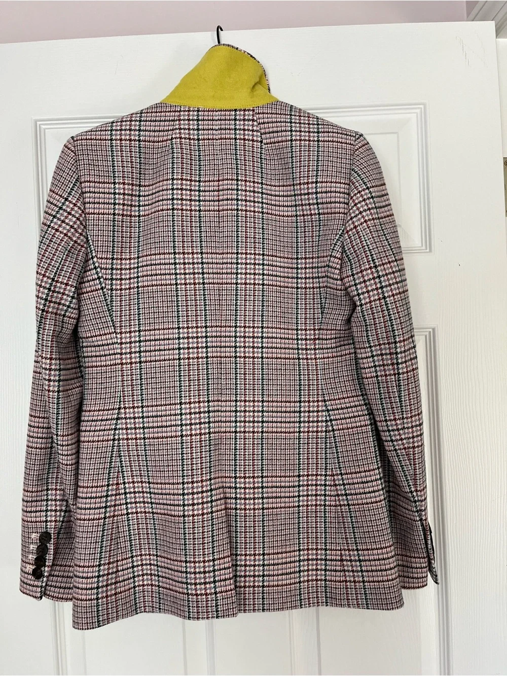 J.Crew Like New Parke Blazer Ivory Plaid Italian Wool AQ234 Size 00
